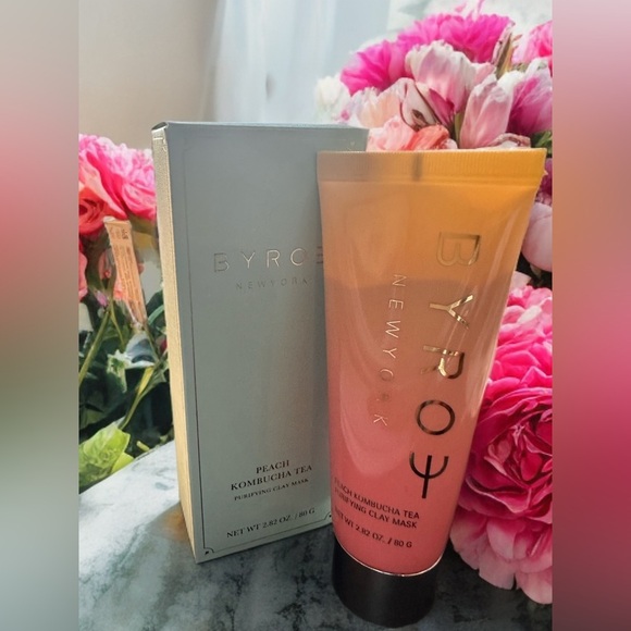 NIB Byroe Peach Kombucha Tea Purifying Clay Mask - Picture 1 of 12